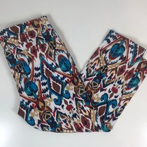 Boho print cropped pants